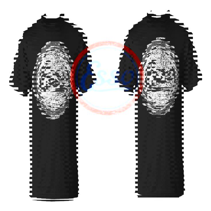ヴィンテージカーessoガソリンスタンドメンズとレディース。 Tシャツ
