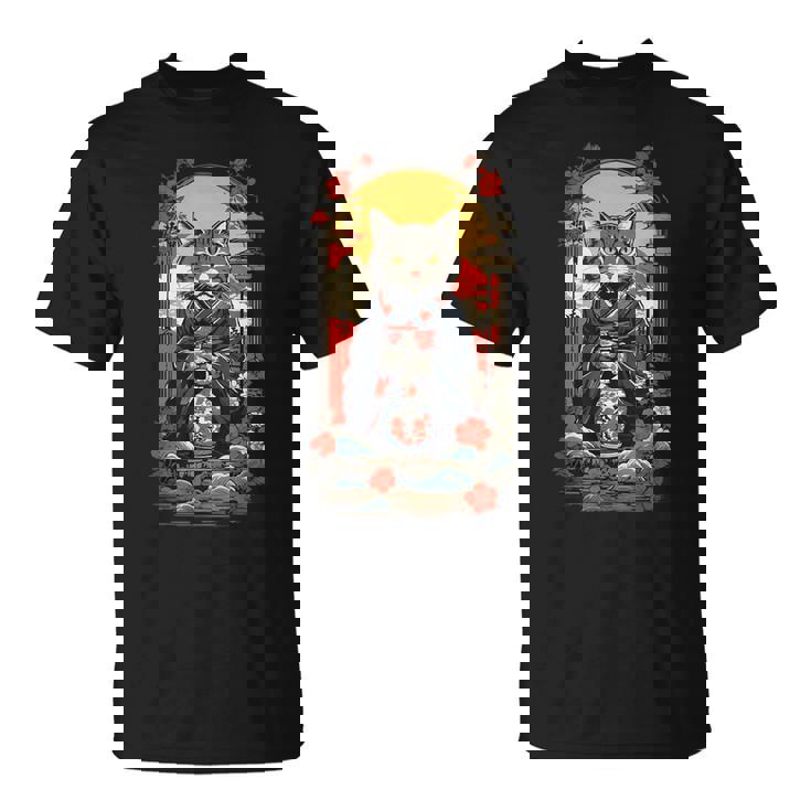 ヴィンテージジャパンの日本酒の猫ポスターデザイン。 Tシャツ