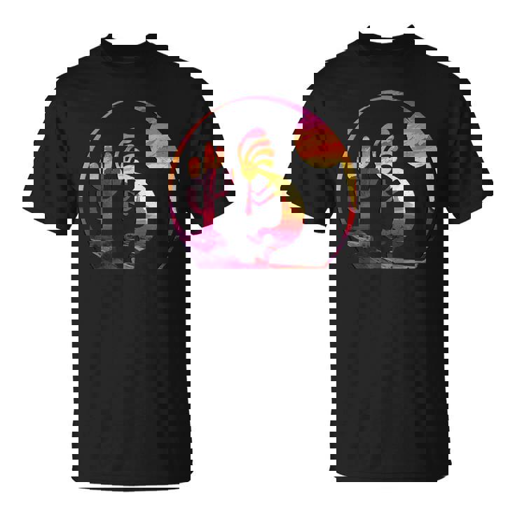 ヴィンテージネイティブアメリカンシンボル サンセット ココペリ Tシャツ