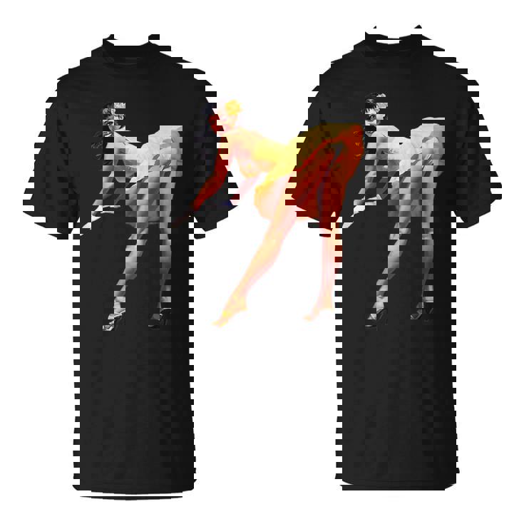 ヴィンテージピンナップガール、セクシードレス。メンズ、レディース。 Tシャツ