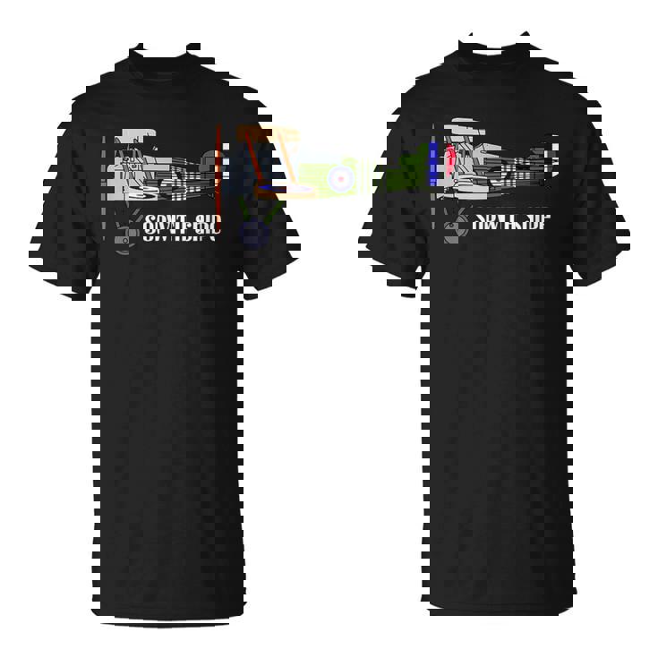 ヴィンテージ複葉機第一次世界大戦イギリス空軍ソッピーススナイプ Tシャツ