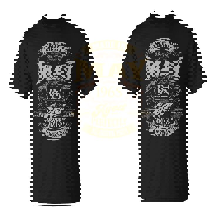 ヴィンテージ還暦祝い 1965年5月生まれ 60歳 Tシャツ