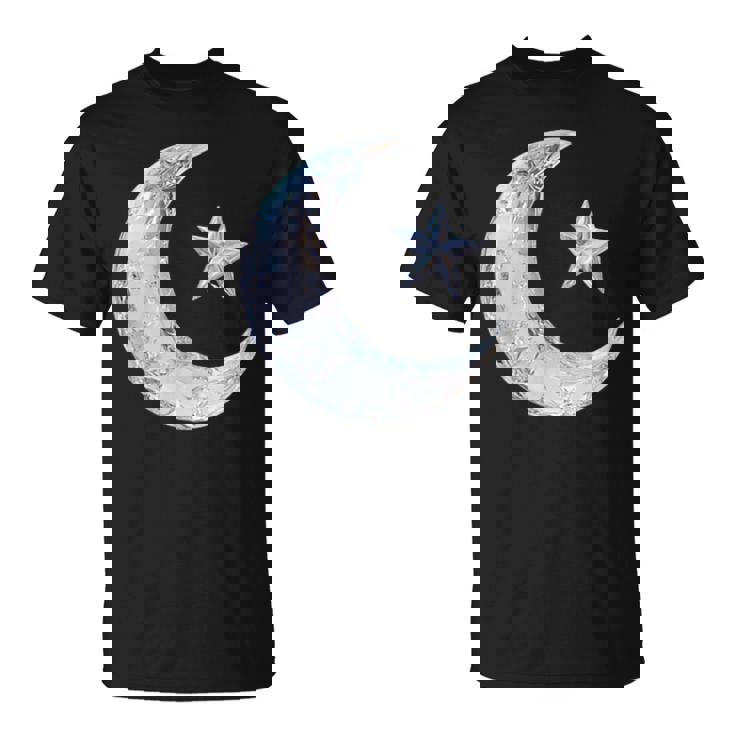 三日月と星 Tシャツ