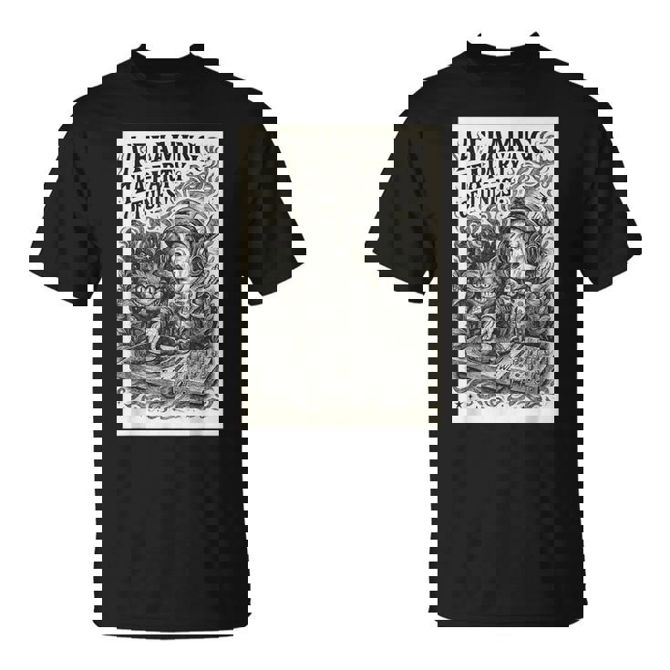 不思議の国のアリス いかれ帽子屋 マッドハッター A Flaming Tea-Party Of Tunes Tシャツ