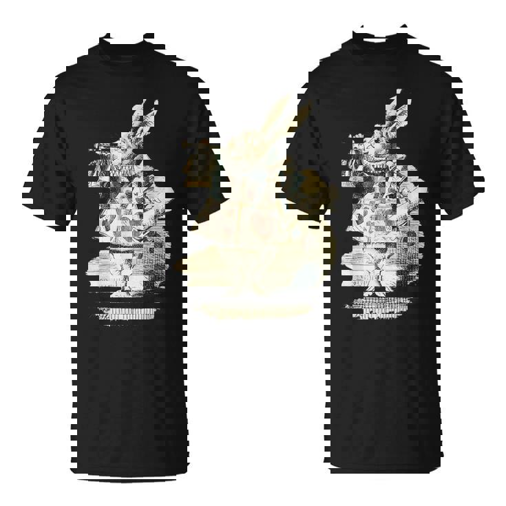 不思議の国のアリス 白ウサギ トランプデザイン Tシャツ