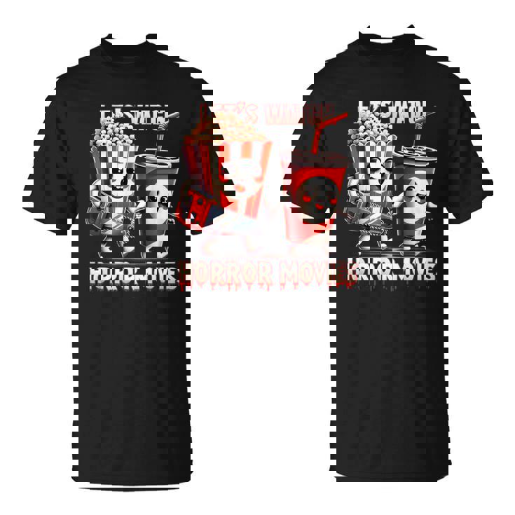 不気味なハロウィン映画愛好家 ホラー映画を見よう Tシャツ