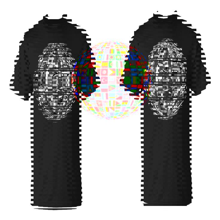 世界地図 世界地図 地球アトラス 世界の国旗 Tシャツ