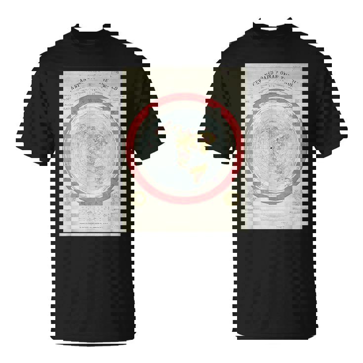 世界標準地図 フラットアースオリジナル Tシャツ