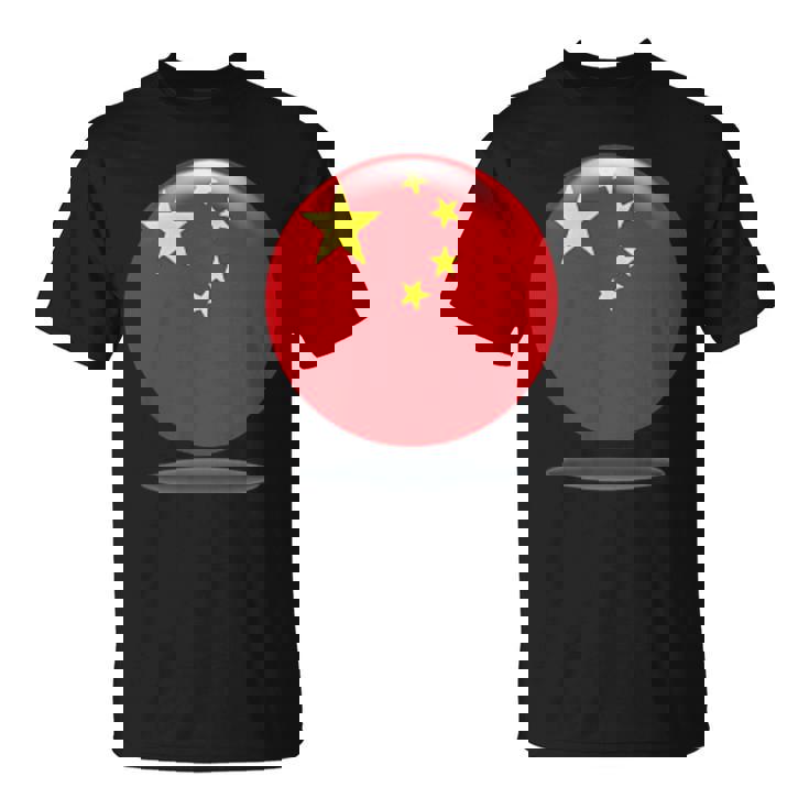 中国国旗サークル 中国人と中国を愛する方 Tシャツ