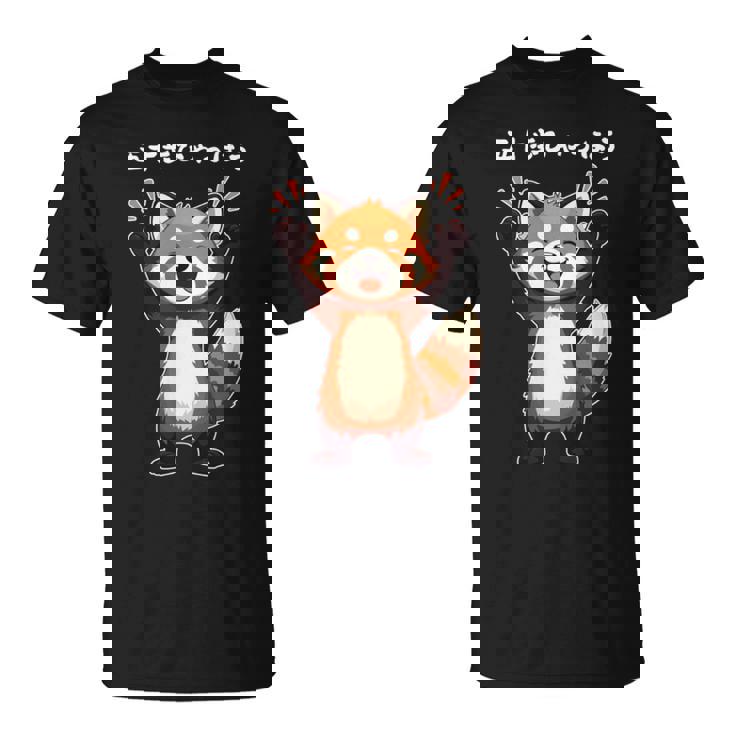 五十歩ひゃっほう レッサーパンダ ネタ ことわざ ことわざのもじり ジョーク ギャグ ダジャレ ツッコミ おもしろ メン 長袖tシャツ Tシャツ