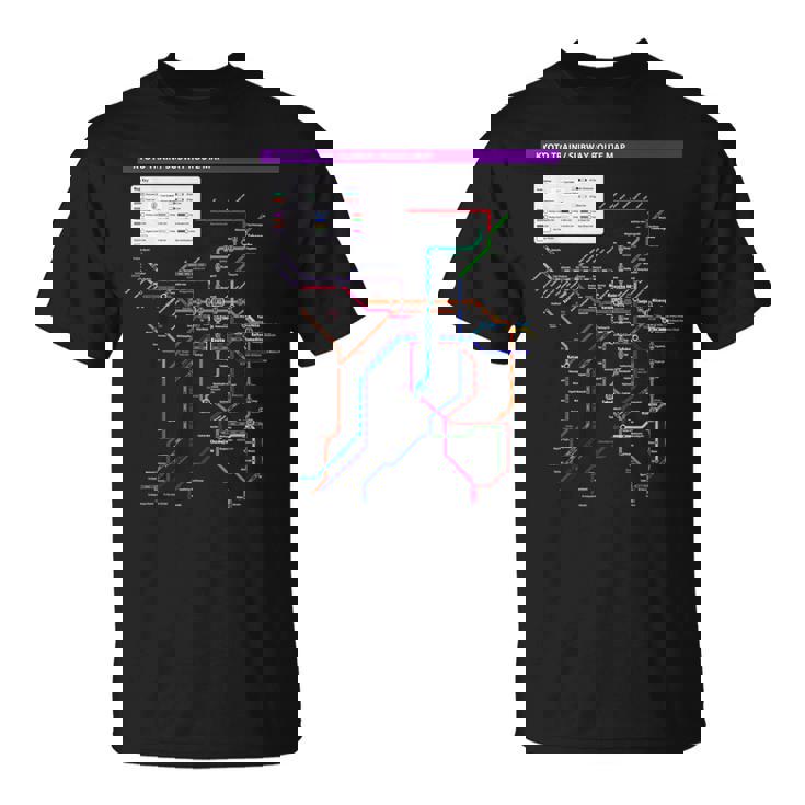 京都日本地下鉄鉄道おみやげ路線図 Tシャツ