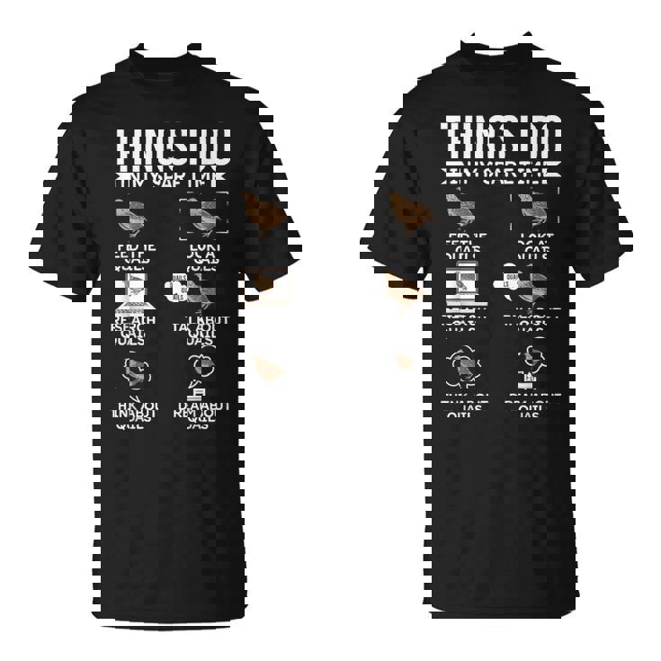 余暇にやること ウズラの鳥狩り ウズラ Tシャツ