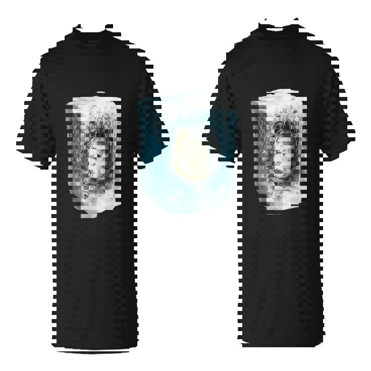 冷凍アンティーク時計のシュールなデザイン Tシャツ