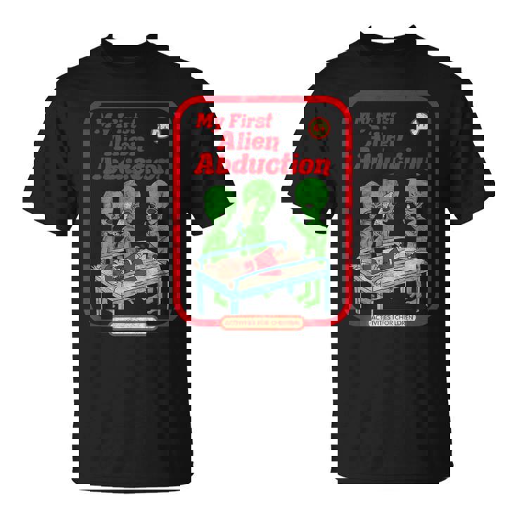 初めてのエイリアンアブダクション ヴィンテージチャイルドゲーム ホラーゴスパンク Tシャツ