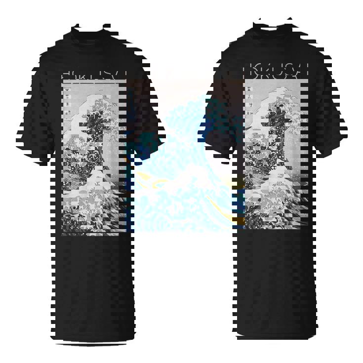 北斎 神奈川沖大波 アーティストのために Tシャツ