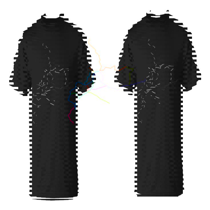 北海道 路線図 鉄道 電車 親子ペア キッズ Tシャツ