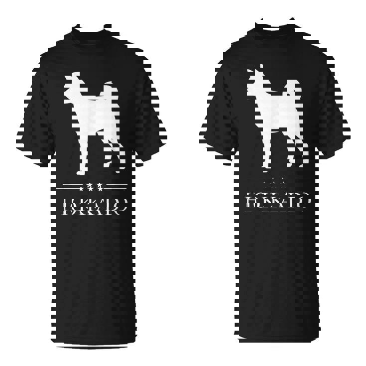 北海道犬 白シルエット Tシャツ