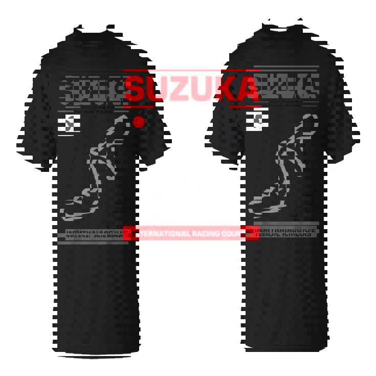 名サーキット概要 鈴鹿トラックレースファンカーレース Tシャツ