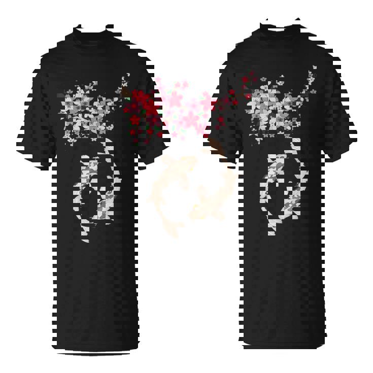 和鯉 鯉 錦鯉 魚 桜 男性 女性 Tシャツ