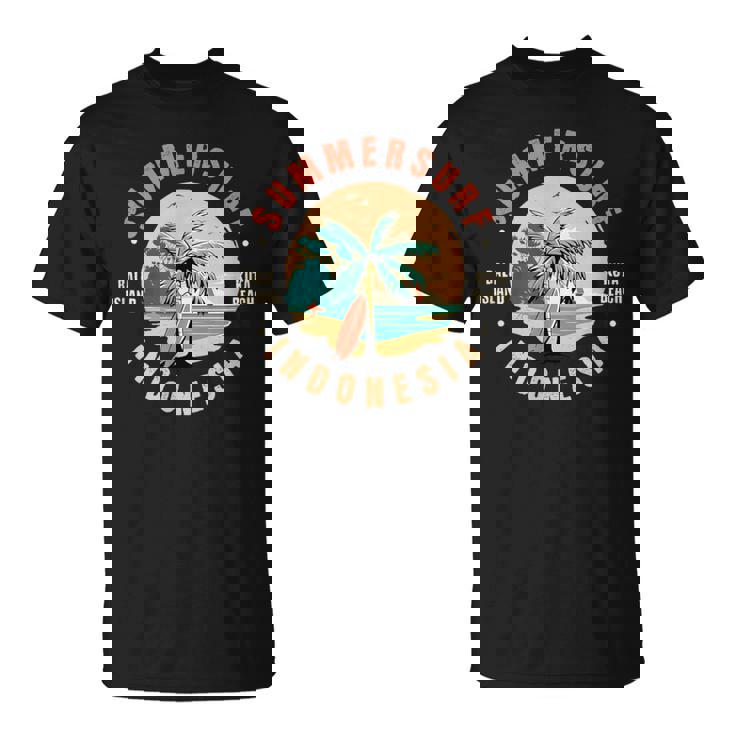 夏のサーフ、バリ島、クタビーチ、インドネシア旅行 Tシャツ