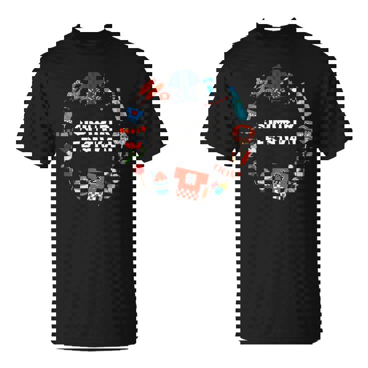 夏まつり かき氷 金魚 うちわ はっぴ りんごあめ 提灯 風鈴 ヨーヨー Tシャツ