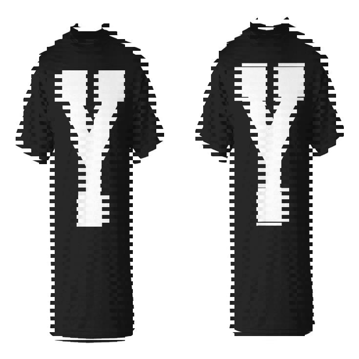 大文字 Y アルファベット モノグラム イニシャル Tシャツ
