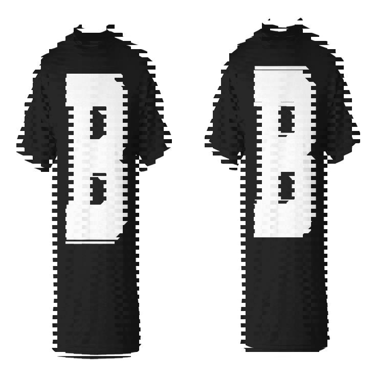 大文字b アルファベットモノグラム イニシャル Tシャツ