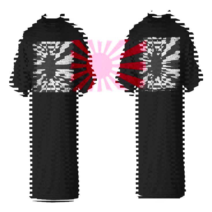 大日本帝国 男性 女性 グランジ ヴィンテージ 旭日旗 Tシャツ