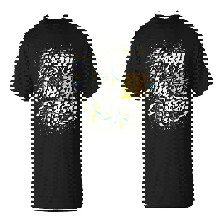 大晦日パーティー用品 2024 ハッピーニューイヤー花火 Tシャツ