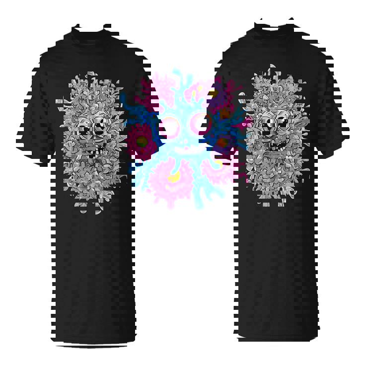 奇抜なハッピーモンスター 大きな瞳 Tシャツ