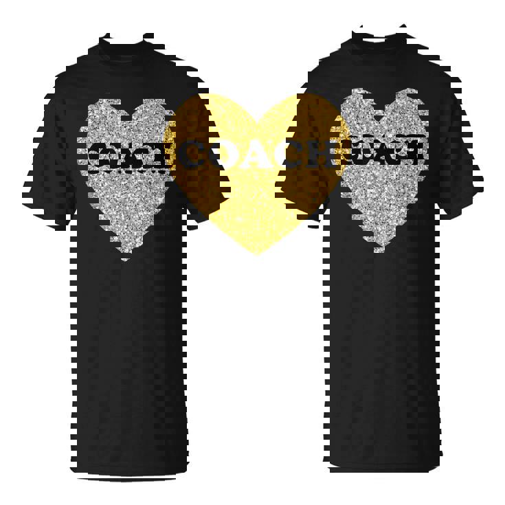 女性用および男性用コーチハートスポーツコーチ Tシャツ