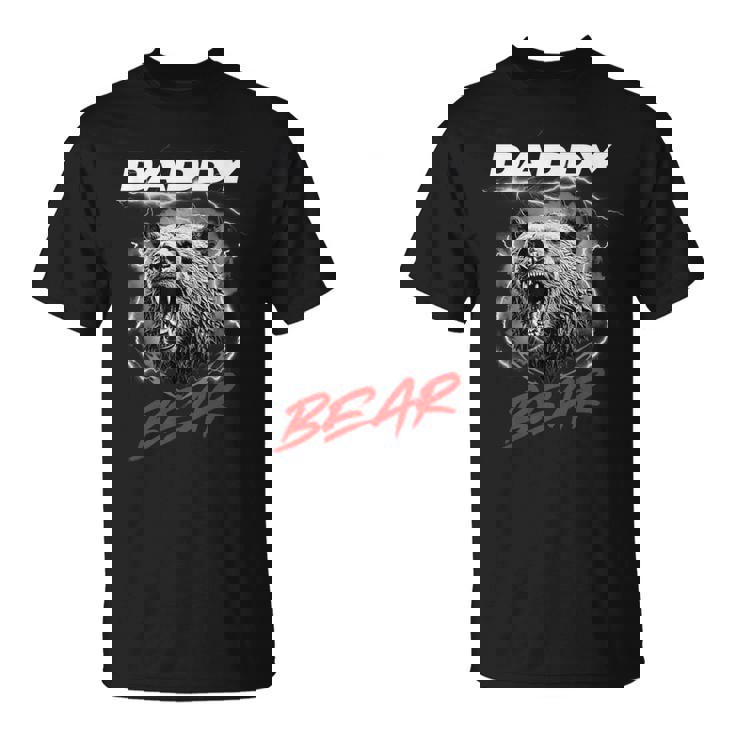 子グマを守る自慢のパパベア Tシャツ