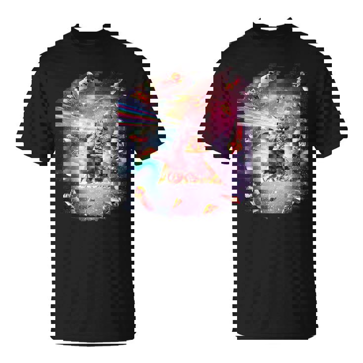宇宙ピザ猫-レインボーレーザー、タコス、ブリトー Tシャツ