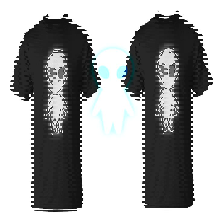 宇宙人 エイリアン『セルフィー』グレイ【ゆるフレンズ】かわいい イラスト 面白い Tシャツ