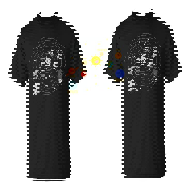 宇宙飛行士 宇宙 惑星 太陽系 Tシャツ