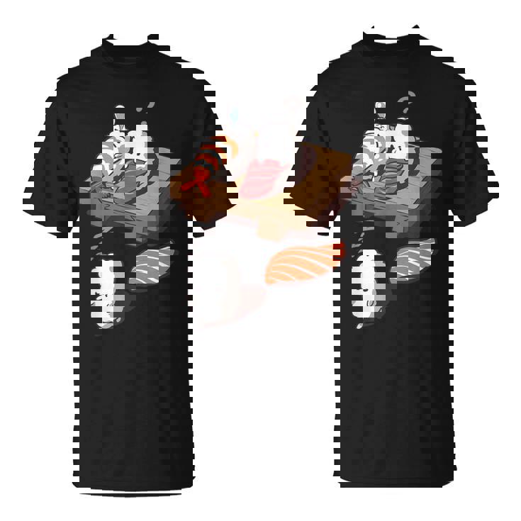 寝ぼける 寿司 すし えび サーモン まぐろ Tシャツ
