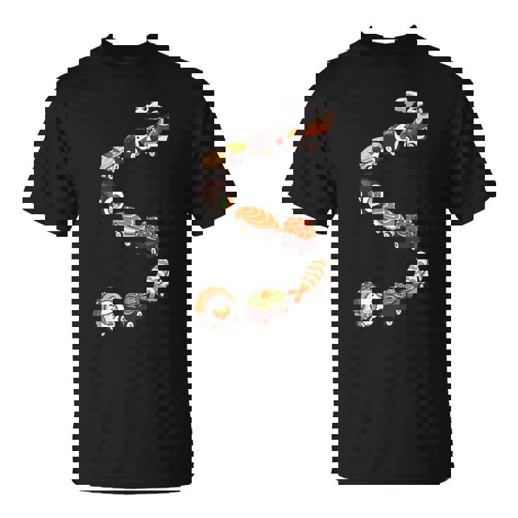 寿司 の 電車 すし いくら サーモン たまご 鉄火巻き Tシャツ