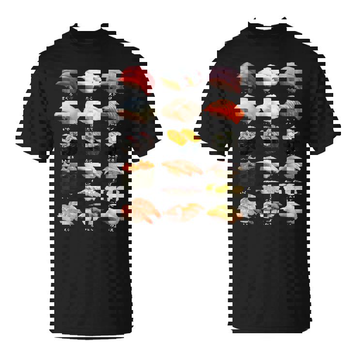 寿司 ネタ 面白いtシャツ おもしろ 食べ物 文字入り メンズ 面白い 服 オリジナル グッズ 文字tシャツ プレゼント Tシャツ