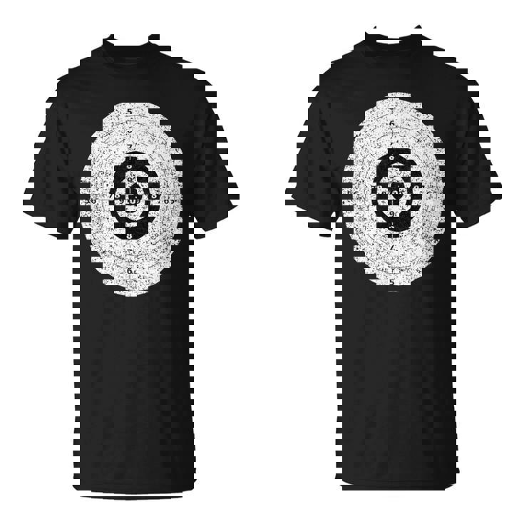 射撃ターゲットガン 射撃範囲 エアソフト ブルズアイ 楽しい Tシャツ