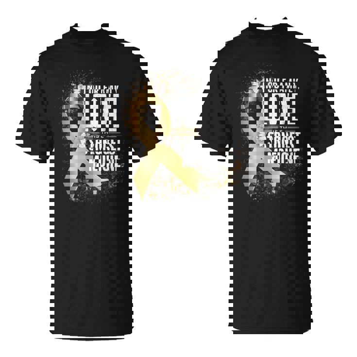 小児がん啓発 最強の薬 ゴールドリボン Tシャツ