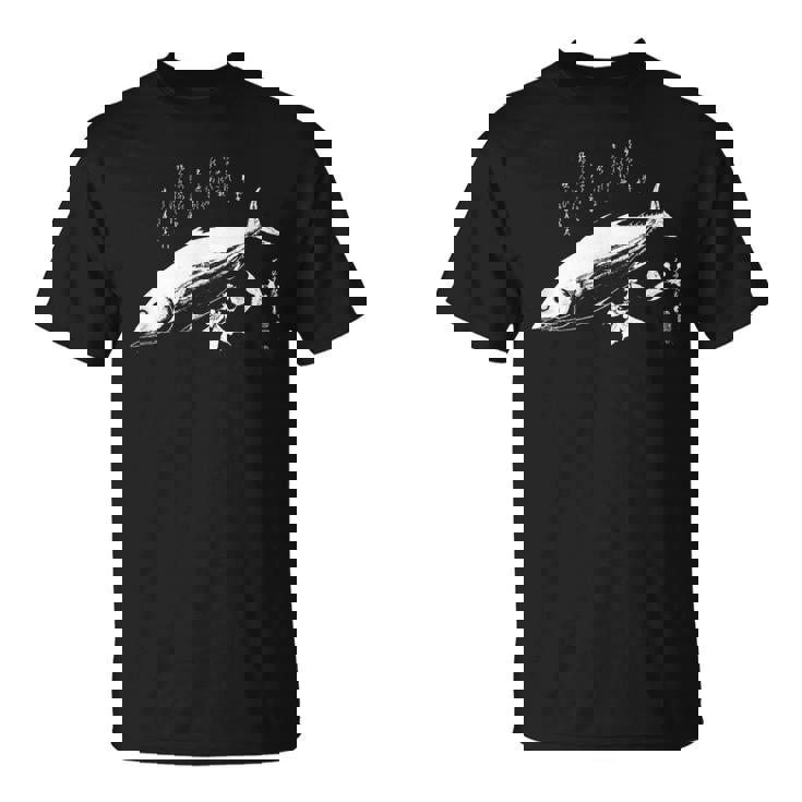 広重作 カツオ魚 おしゃれ 日本美術 Tシャツ