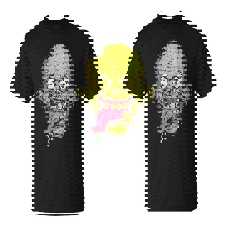 怖いゾンビtシャツハロウィンボーイズキッズフェイスゾンビ Tシャツ