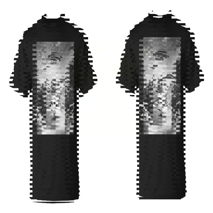 怖い猫 エイリアン Ufo 宇宙愛好家 面白い Tシャツ
