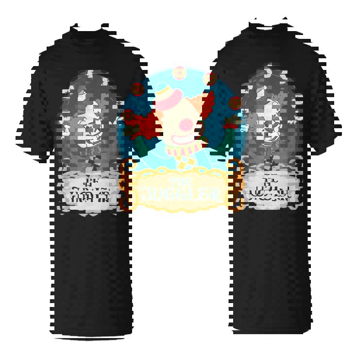 愉快なピエロ ジャグリングボール ジャグラー プロ仕様 ジャグラー Tシャツ
