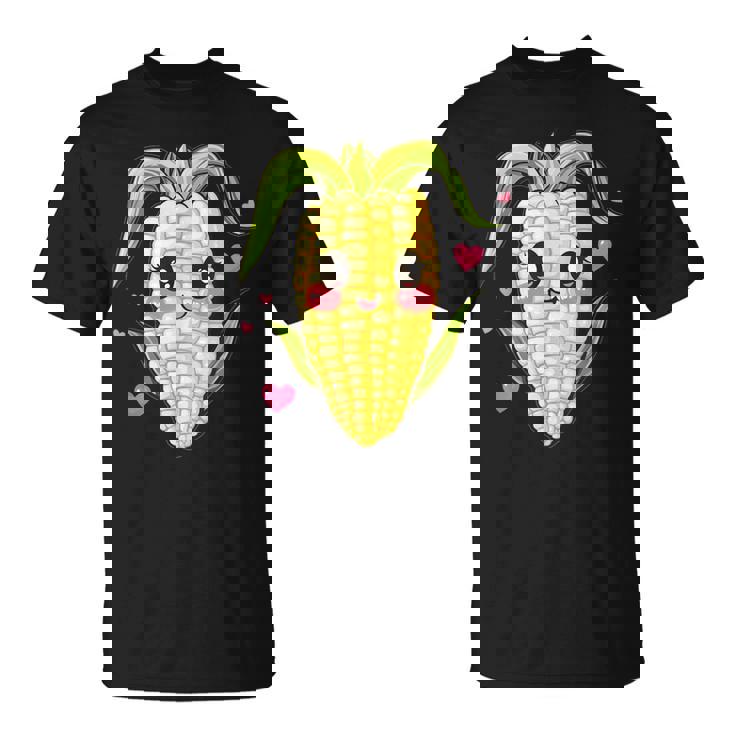 愛らしいかわいいコーンのハート付き。 Tシャツ