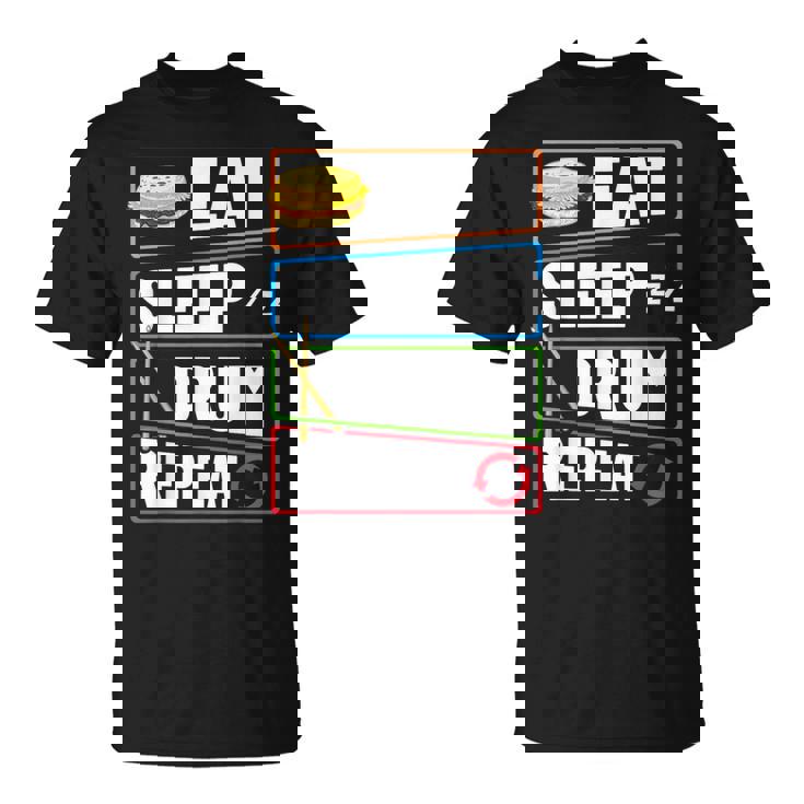 打楽器 ドラム 音楽 ドラマー ミュージシャン プレイヤー Tシャツ