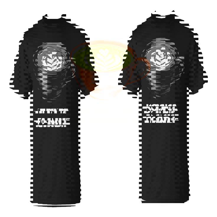 抹茶過ぎてラテ好きの抹茶 日本茶ラテ Tシャツ