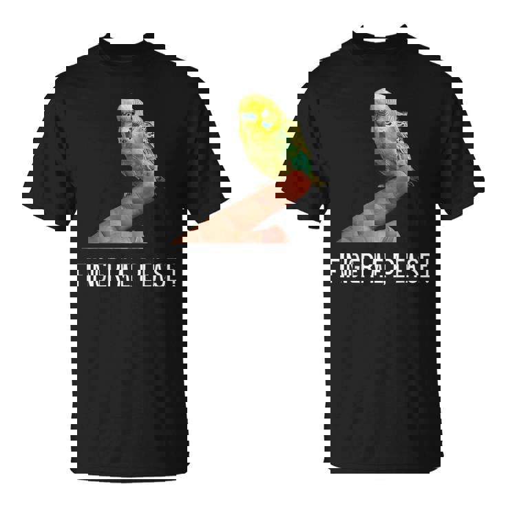 指の上のセキセイインコ 楽しいインコ セキセイインコ 鳥好きのギフト Tシャツ