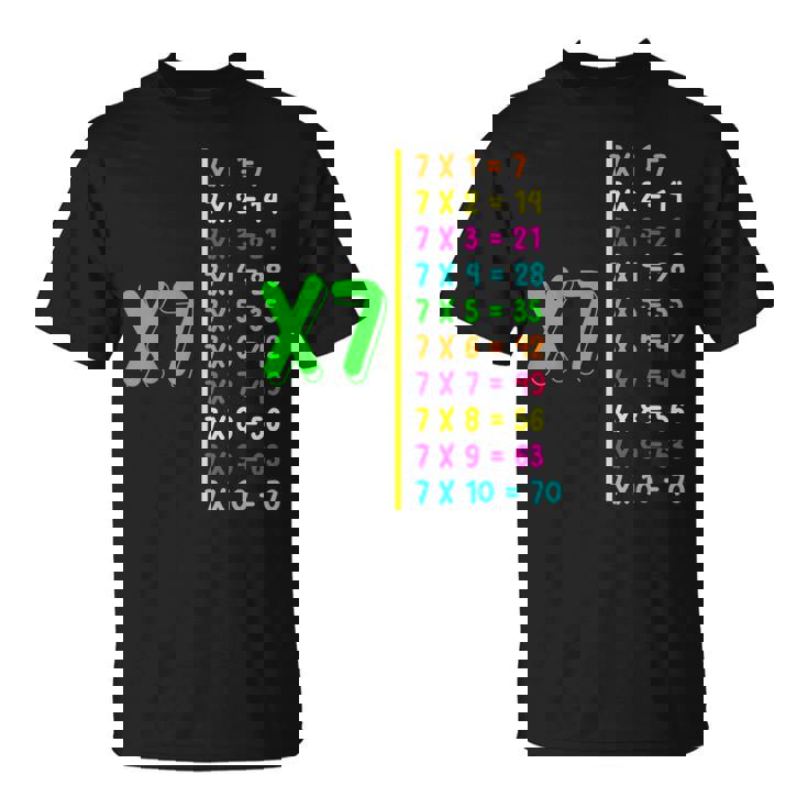 掛け算表7 小学生 算数の日 キッズ 男の子 Tシャツ