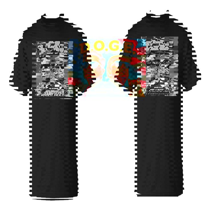 政府効率省 イーロン・マスク・ドナルド・トランプ Tシャツ